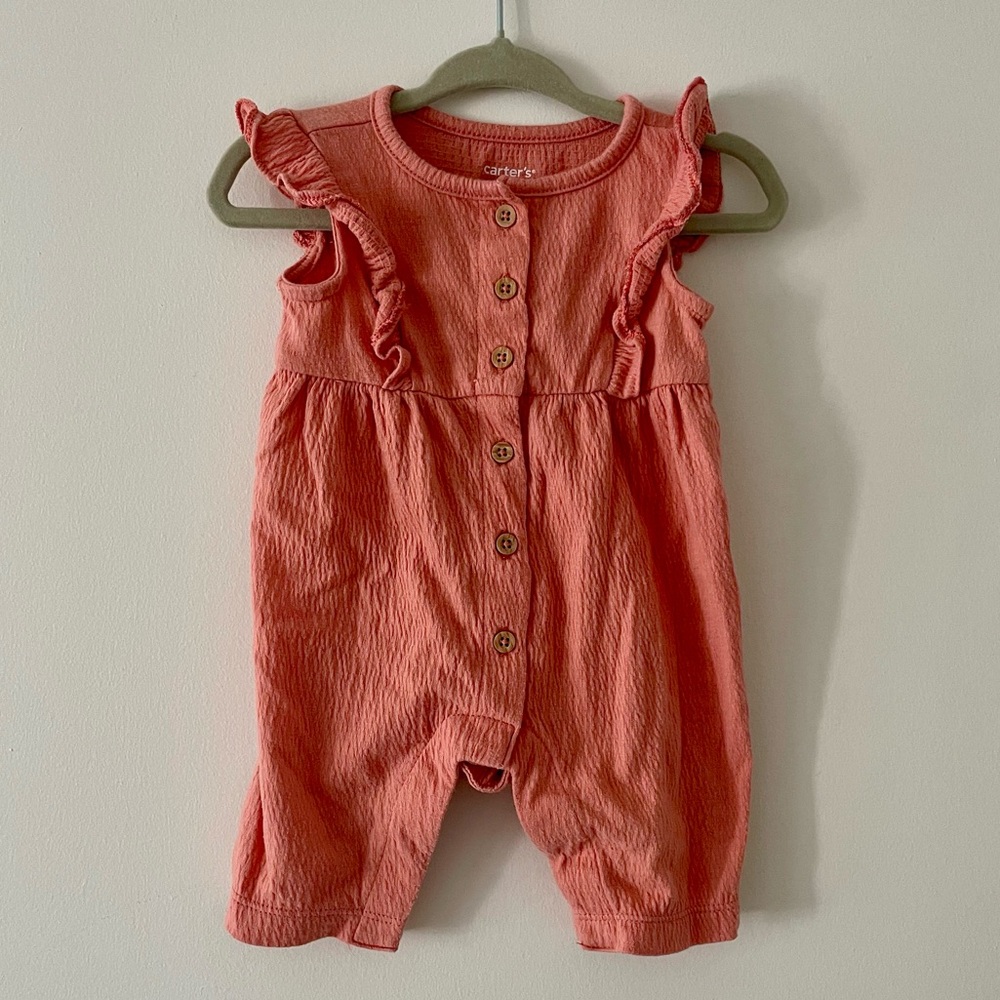 👶🏽Little Planet | Coral Jumpsuit
